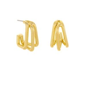 Square Triple Hoops